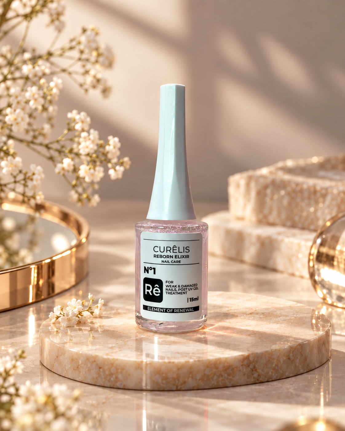 Curêlis Rêborn Elixir - Advanced Nail Glow Repair & Renewal Luminizing Treatment