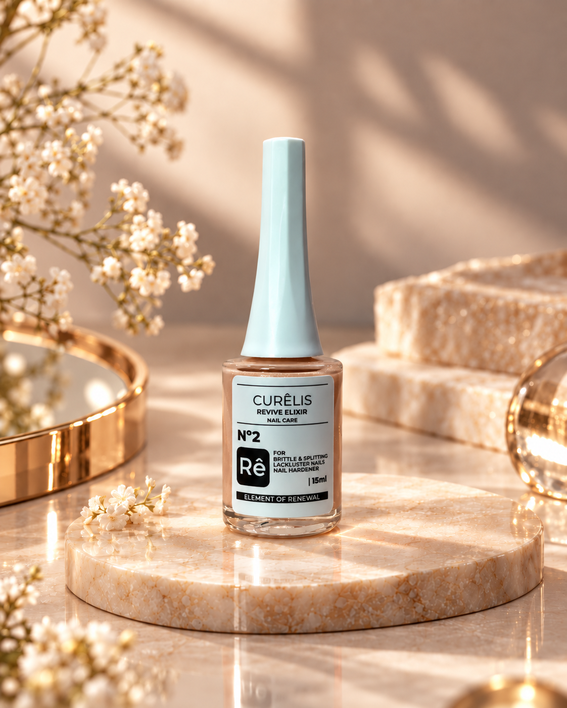Curêlis Rêvive Elixir - Advanced Tri-Active Glow Shield & Nail Revitalizing Treatment
